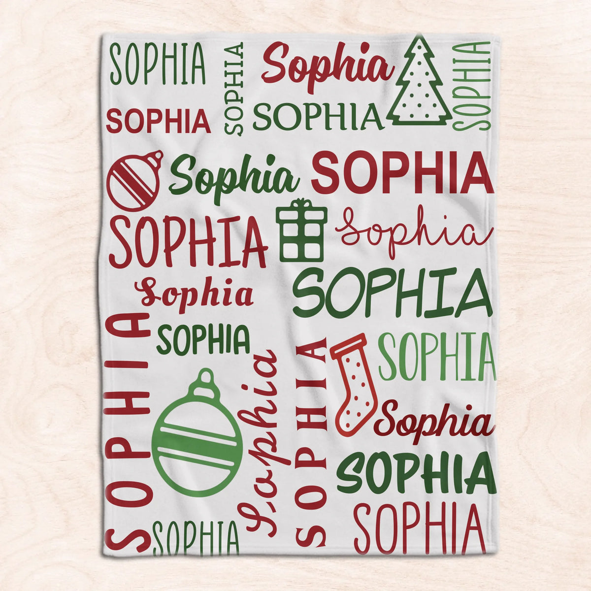 Holiday Kids Name - Personalized Blanket, Gift For Kids, Christmas Gift For Kids