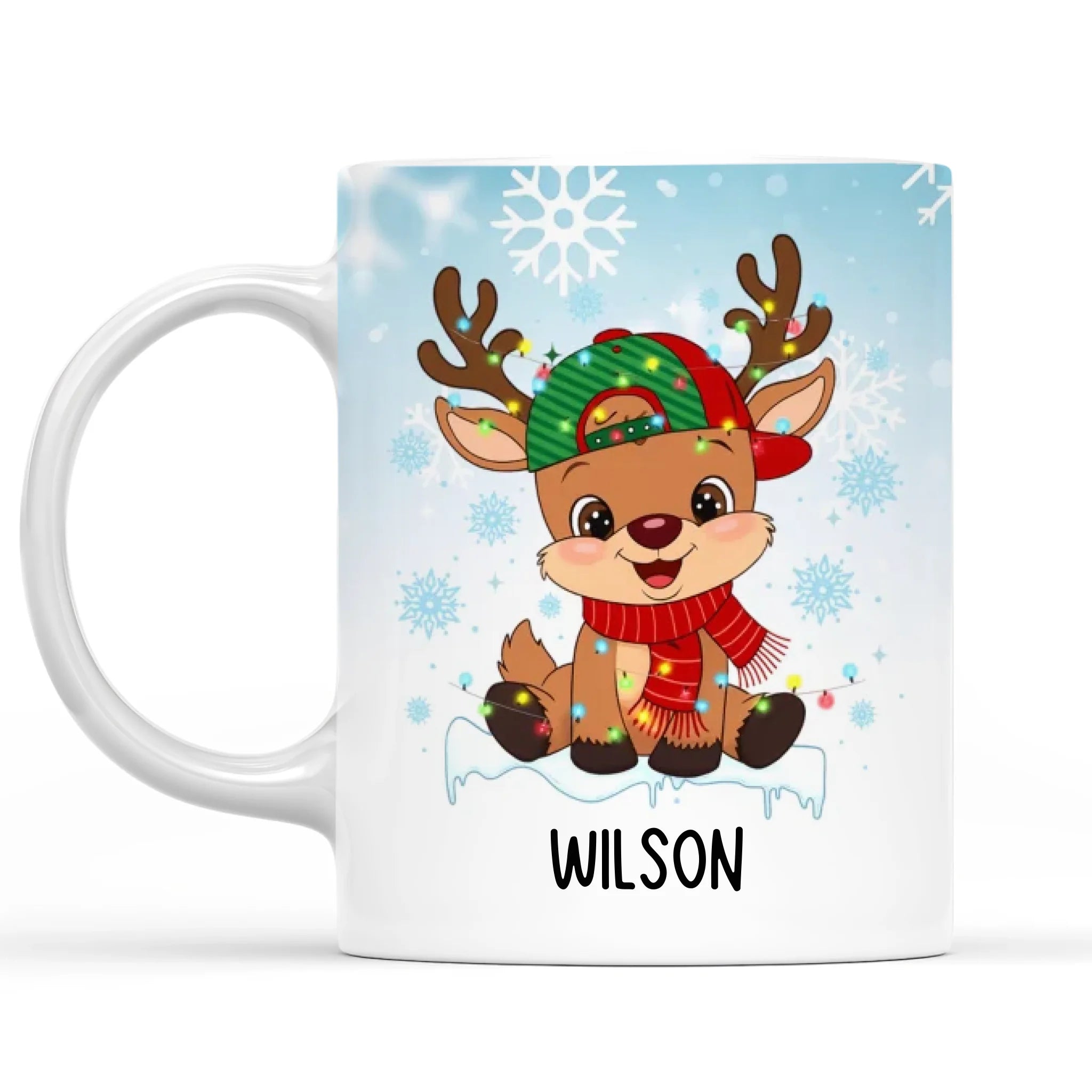 Kids Reindeer Christmas - Personalized Mug, Christmas Gift For Kids