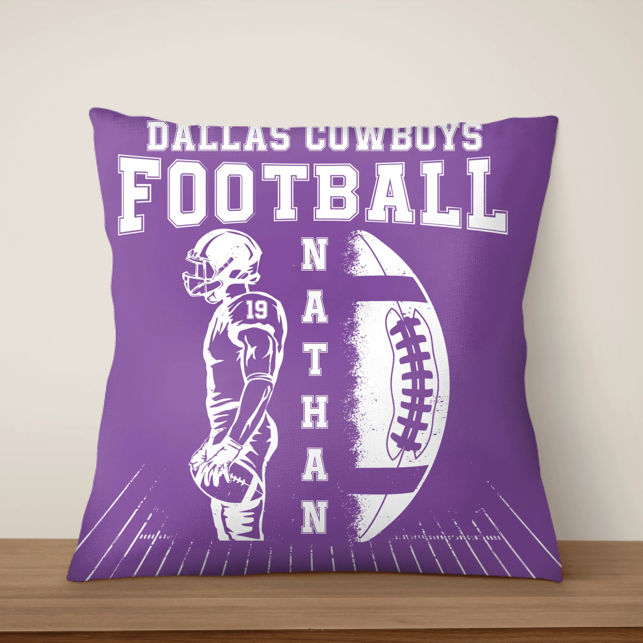 Football Team - Personalized Pillow, Football Gift, Custom Gift for Football Fans, Football Family Gift