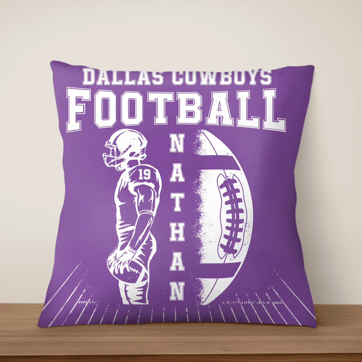 Football Team - Personalized Pillow, Football Gift, Custom Gift for Football Fans, Football Family Gift