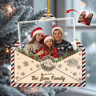 Special Delivery Santa Mail - Personalized Acrylic Ornament, Gift For Family