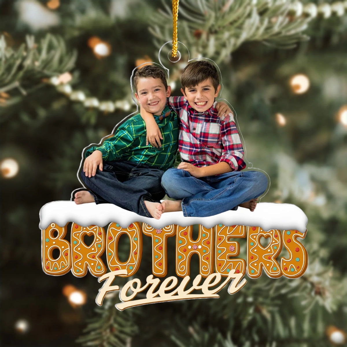 Family Forever Gingerbread Cookie Letters Style mk 3