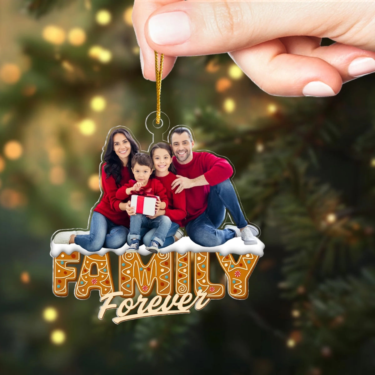Family Forever Gingerbread Cookie Letters Style mk 6