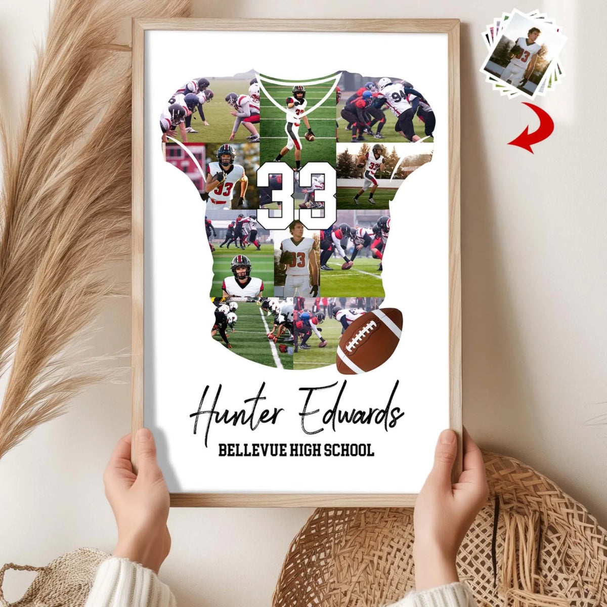 Football Senior Custom Photo - Personalized Poster, Gift For Football Lover