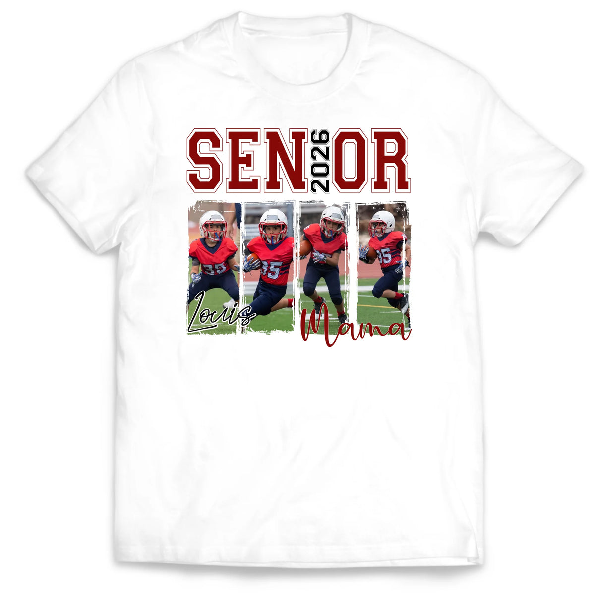 2026 Senior Mom - Personalized T-Shirt, Gift For Football Mom/Grandma, Senior Mom Shirt