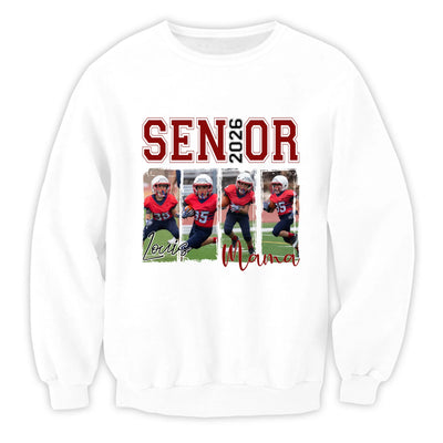 2026 Senior Mom - Personalized T-Shirt, Gift For Football Mom/Grandma, Senior Mom Shirt