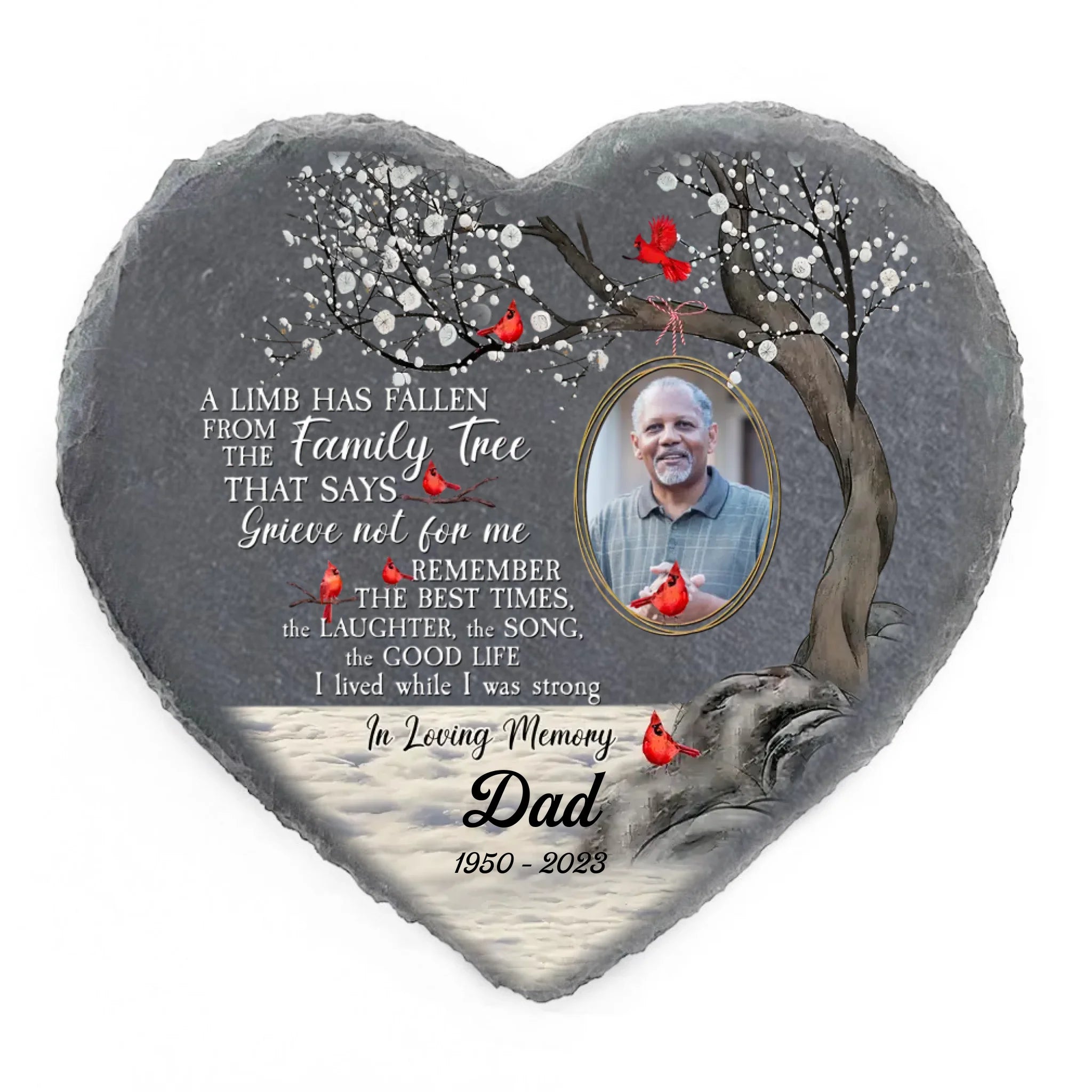 A Limb Has Fallen - Personalized Garden Stone, Memorial Gift, Loss of Loved One Sympathy Gift