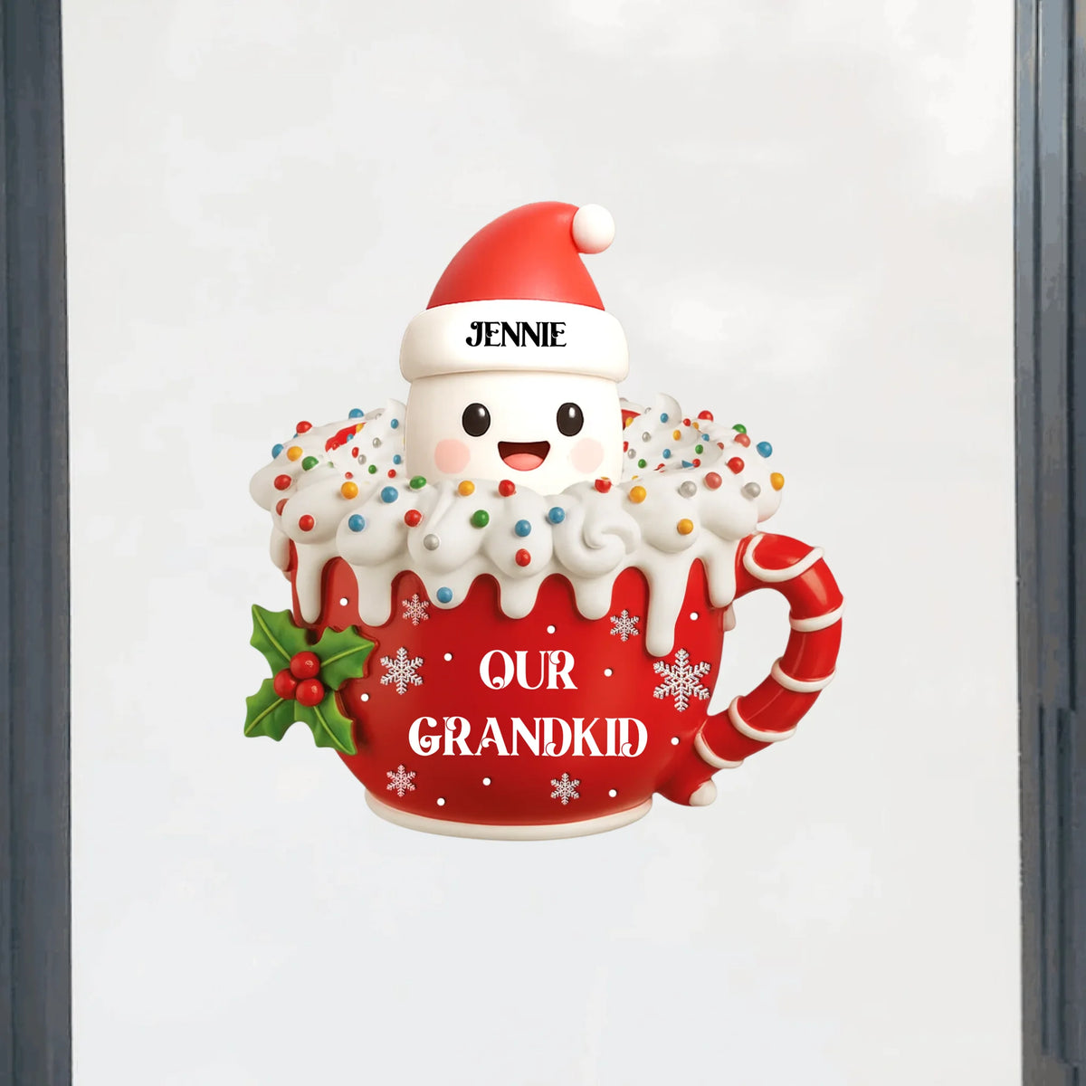 Christmas Marshmallow Family - Personalized Decal, Gift For Family Members, Xmas Decor