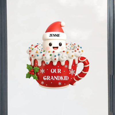 Christmas Marshmallow Family - Personalized Decal, Gift For Family Members, Xmas Decor