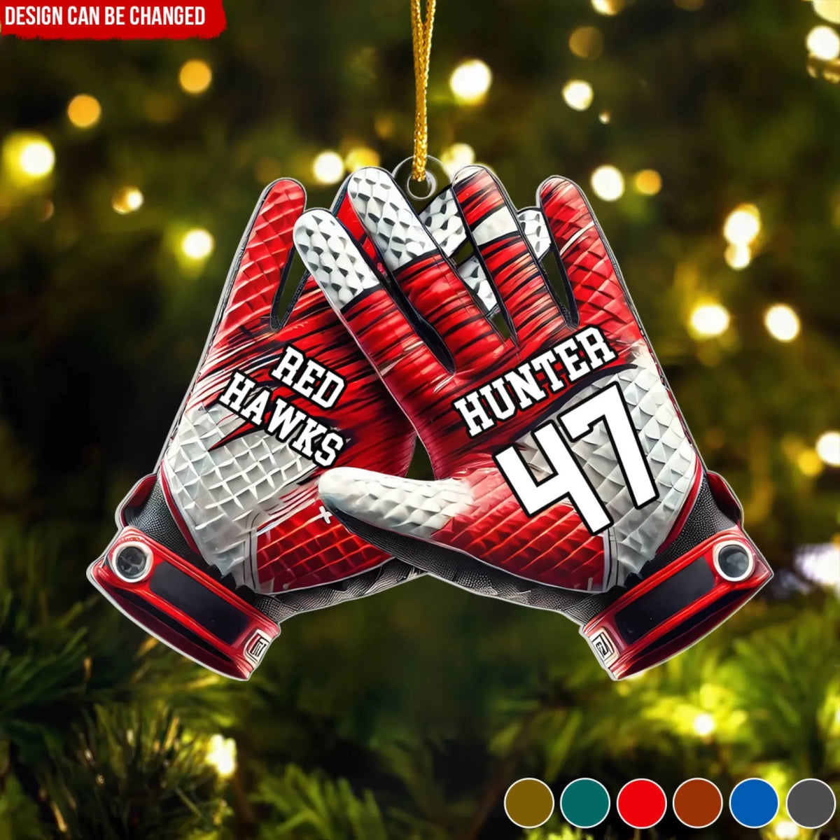 Every Catch Tells A Story Football Gloves - Personalized Acrylic Ornament, Football Gift With Custom Name And Number