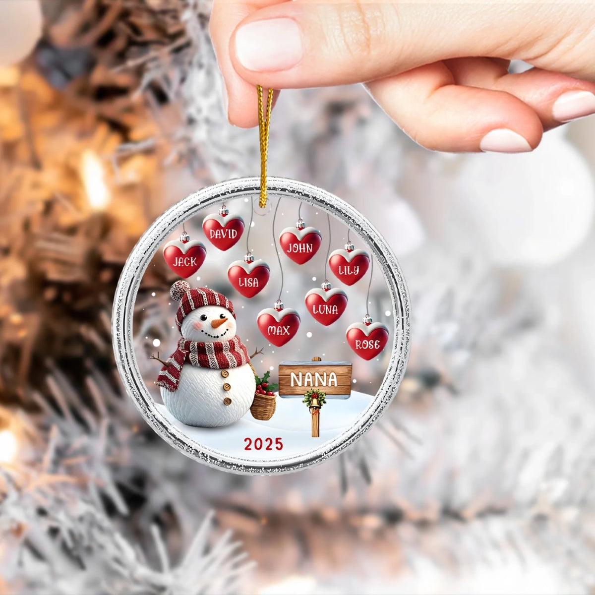 Family Snowman With Sweet Hearts mk 6