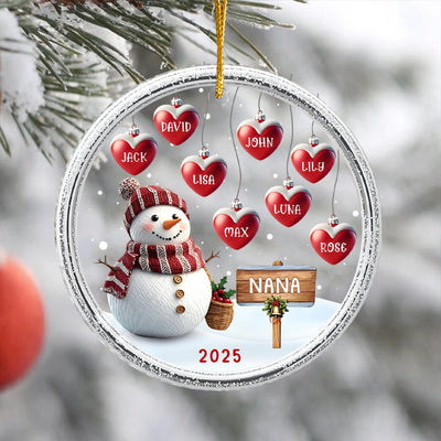 Family Snowman With Sweet Hearts mk 5