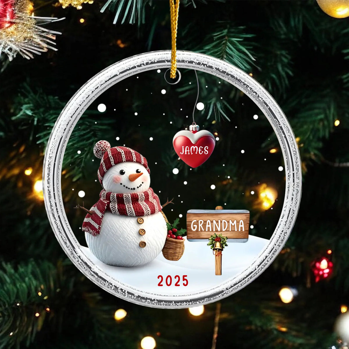 Family Snowman With Sweet Hearts mk preview 1