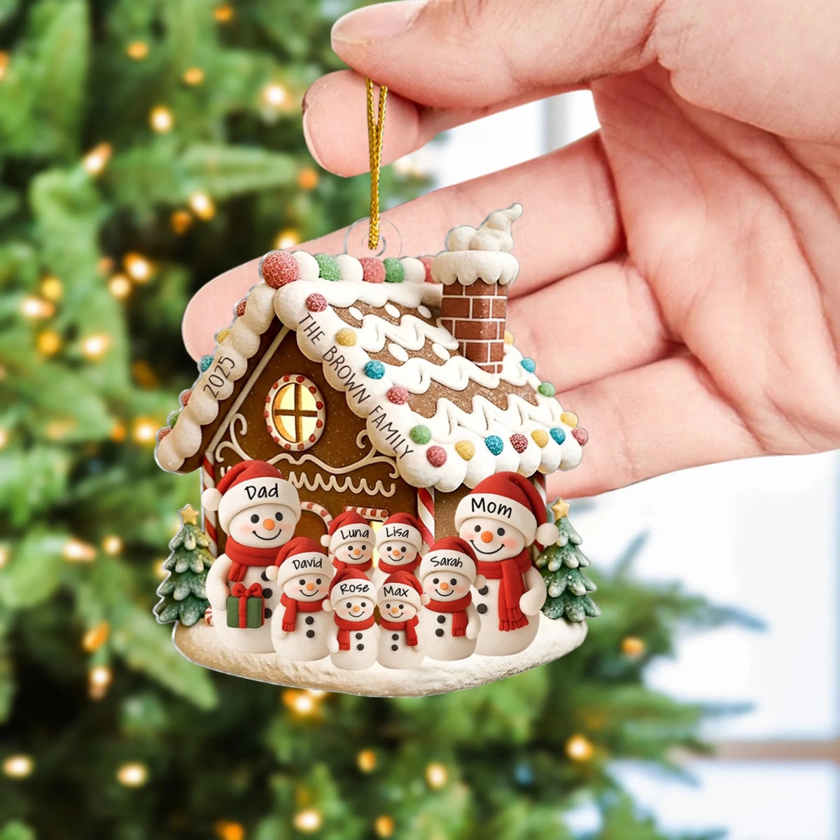 Gingerbread House With Snowman Family mk 1