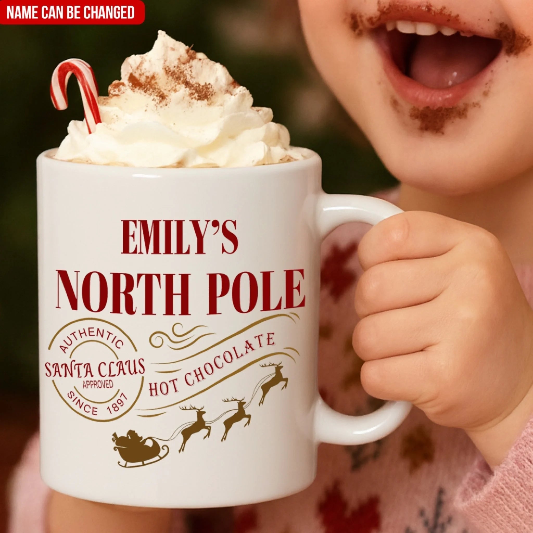 Children's Hot Chocolate - Personalized Mug, Christmas Gift For Kid With Custom Name