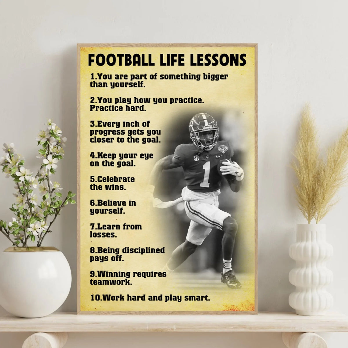 Football Life Lessons For Football Players - Personalized Poster, Foot ...
