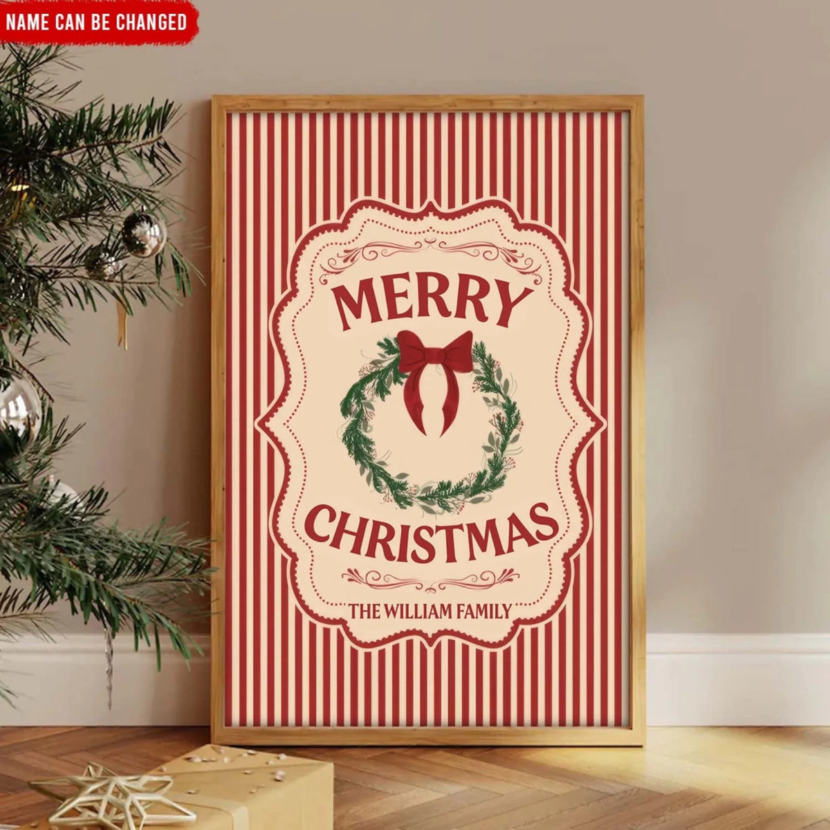 Retro Christmas Photo - Personalized Poster, Christmas Retro Family Gift/ Couple Gift