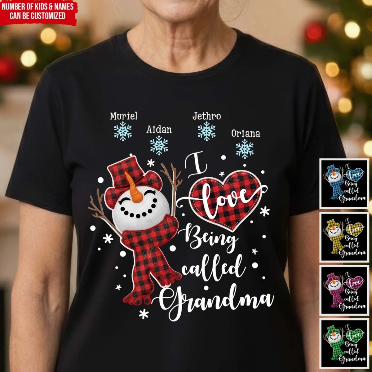 Happy To Be Called Grandma - Personalized T-shirt, Gift For Grandma, Holiday Grandma Keepsake Gift