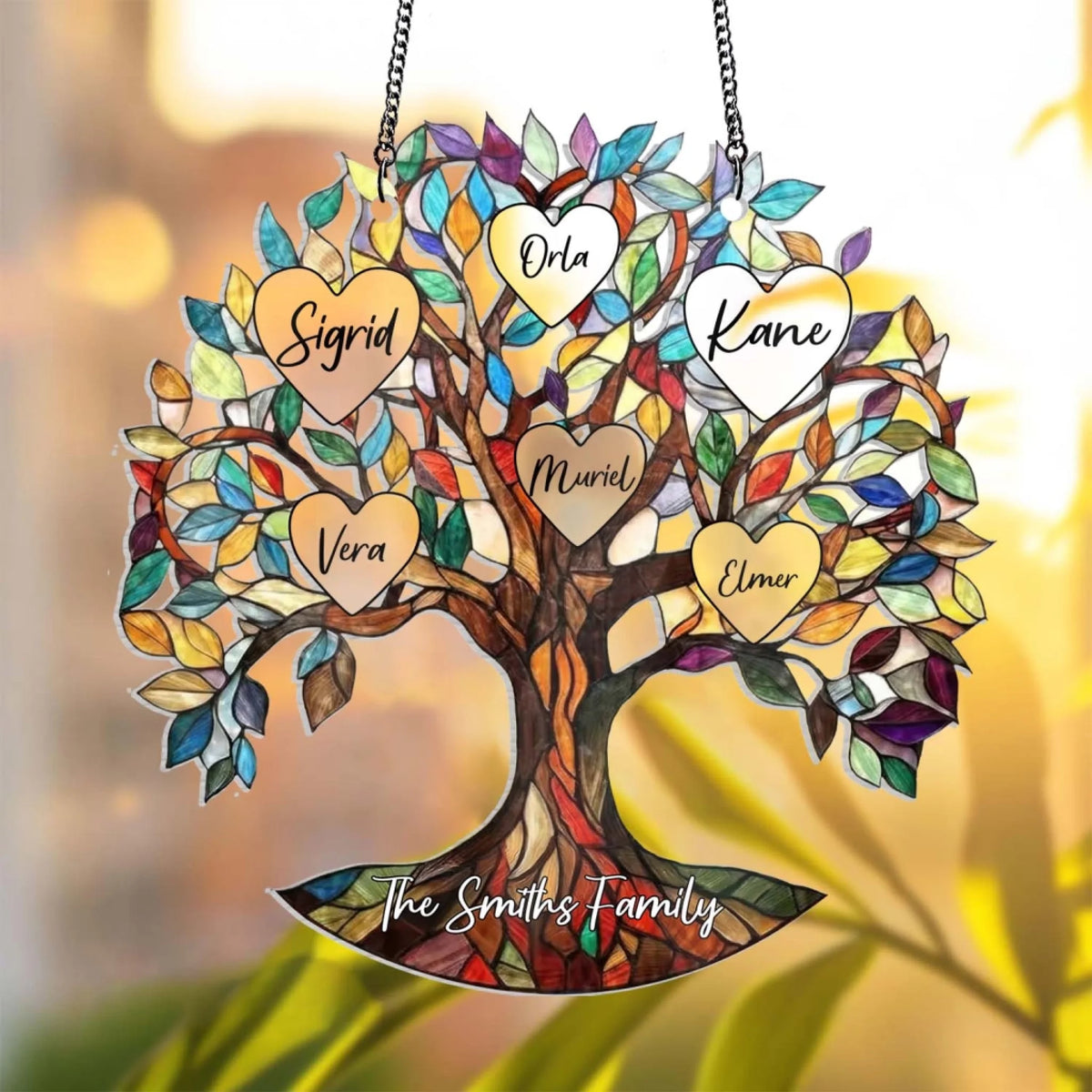 The Unbreakable Family Tree - Personalized Acrylic Suncatcher, Family Keepsake Gift, Heartfelt Home Decor