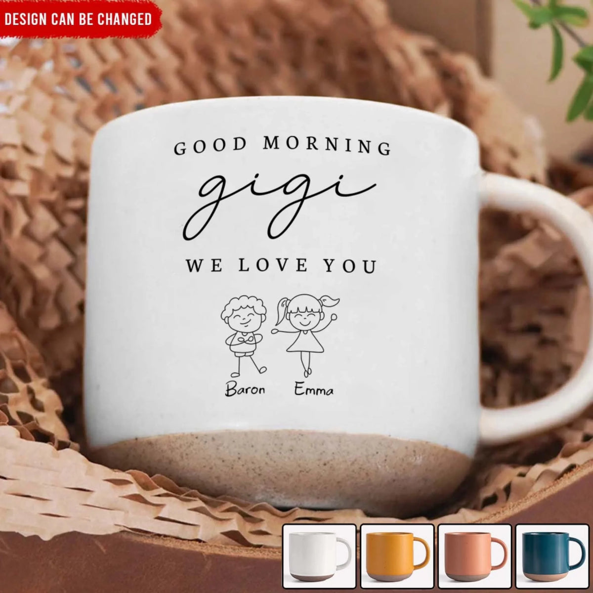 Grandma We Love You - Personalized Pottery Mug, Gift For Family
