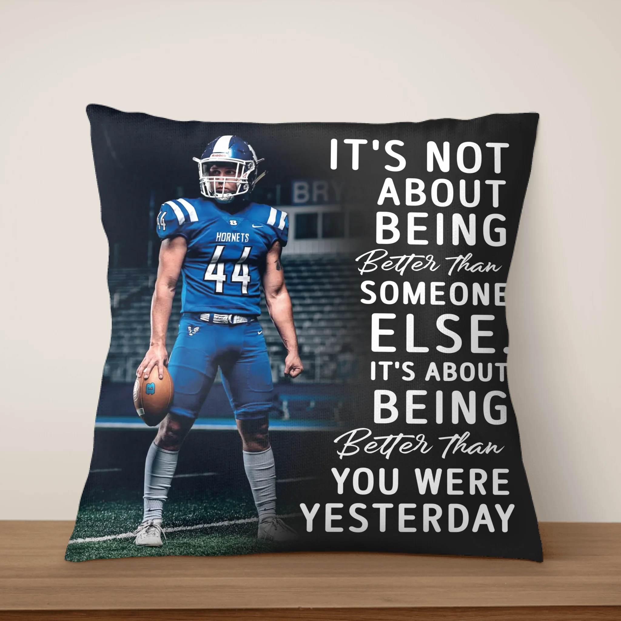 Strong Today, Stronger Tomorrow, Football Forever - Personalized Pillow, Gift For Football Players, Family Pride Gift, Football Lover Pillow