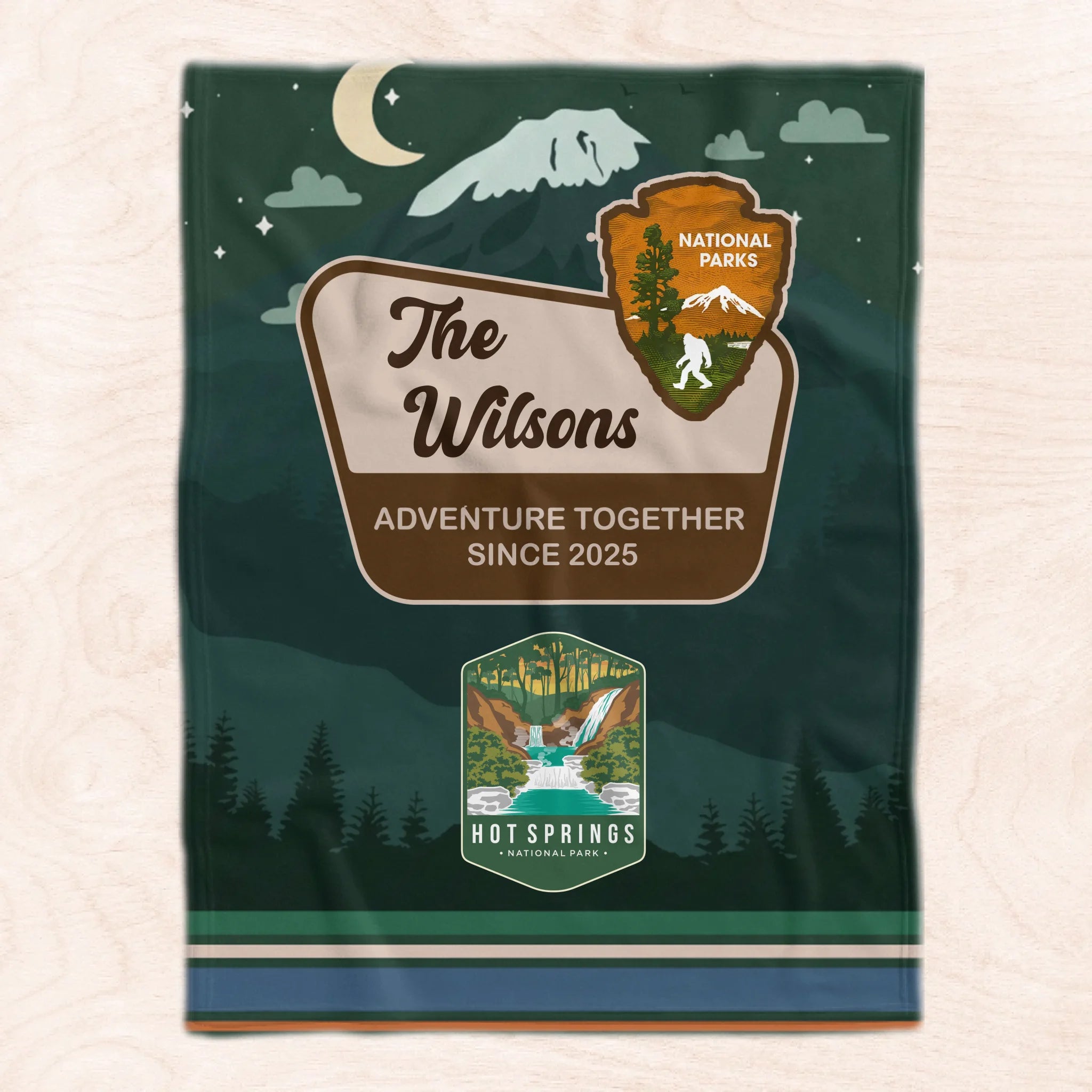 Leave The Road, Take The Trails - Personalized Blanket, Custom National Parks Photo Blanket, Adventure Lover's Gift