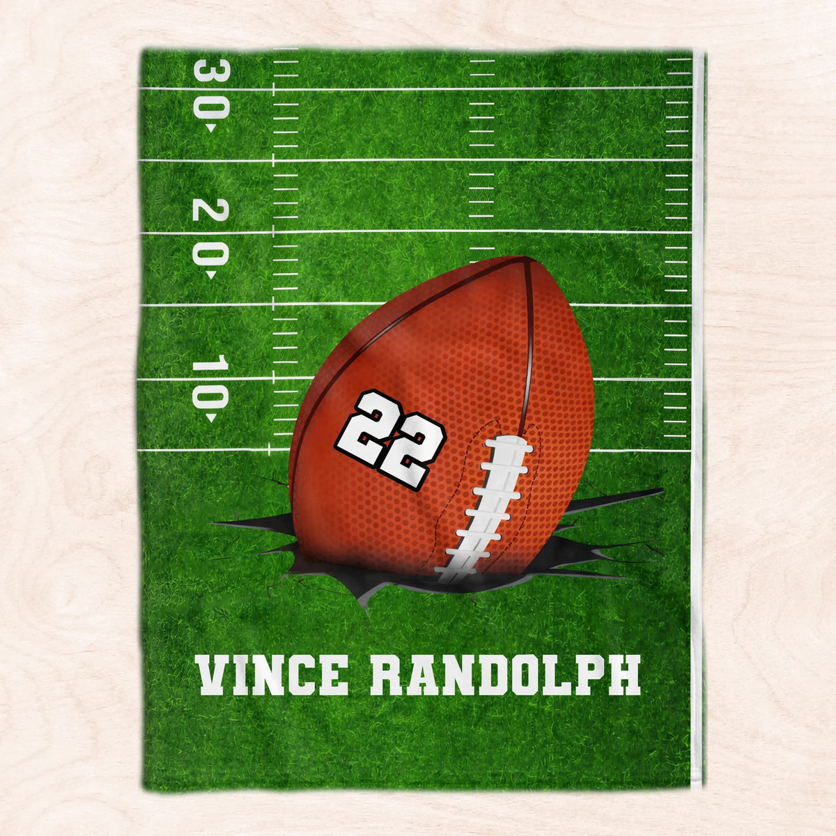 Custom Name Football - Personalized Blanket, Gift For Football Lover, Gift For Sport Fan