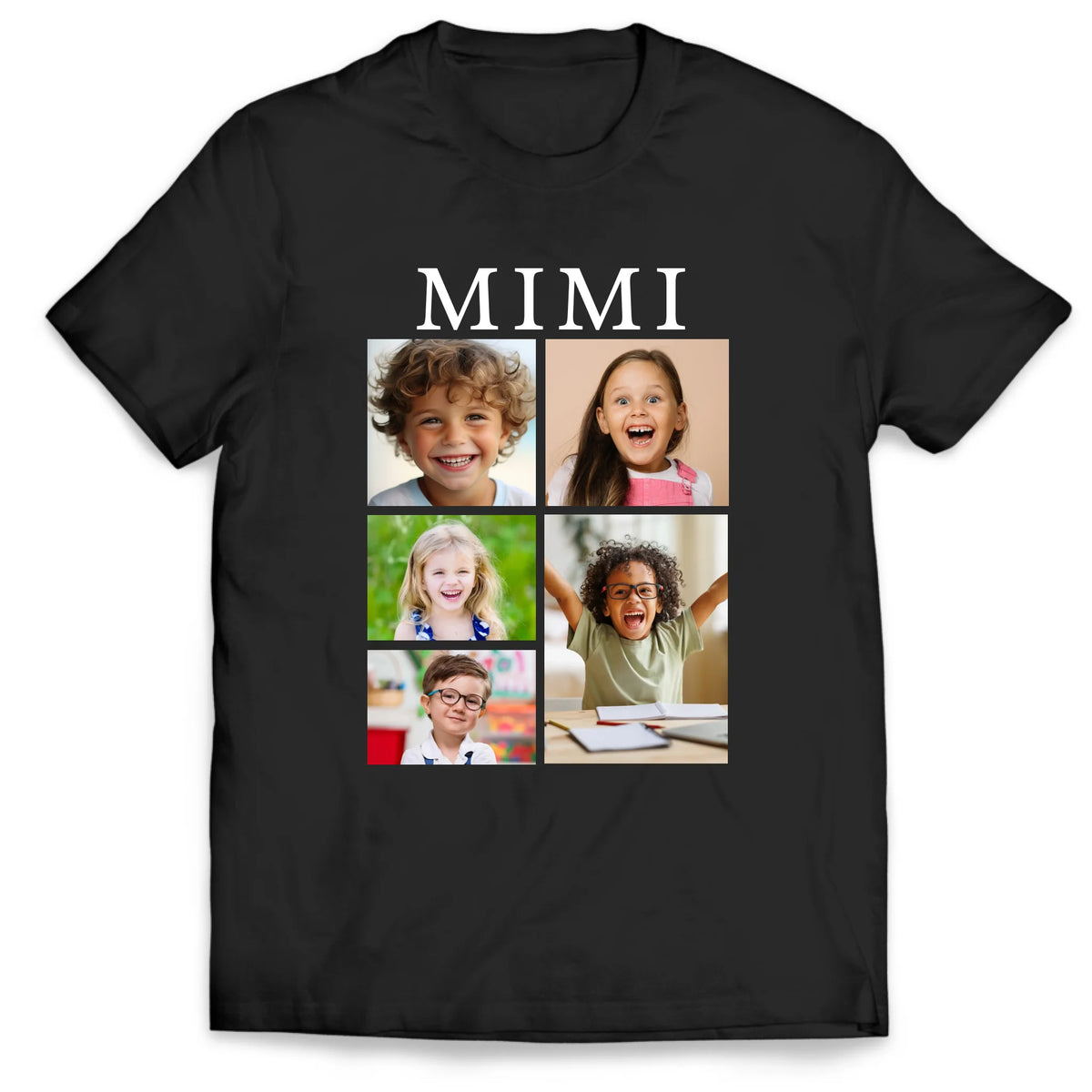 Behind Every Great Grandchild Is A Very Proud Grandma - Personalized T-Shirt, Mom/Grandma Shirt, Custom Photo Family Gift