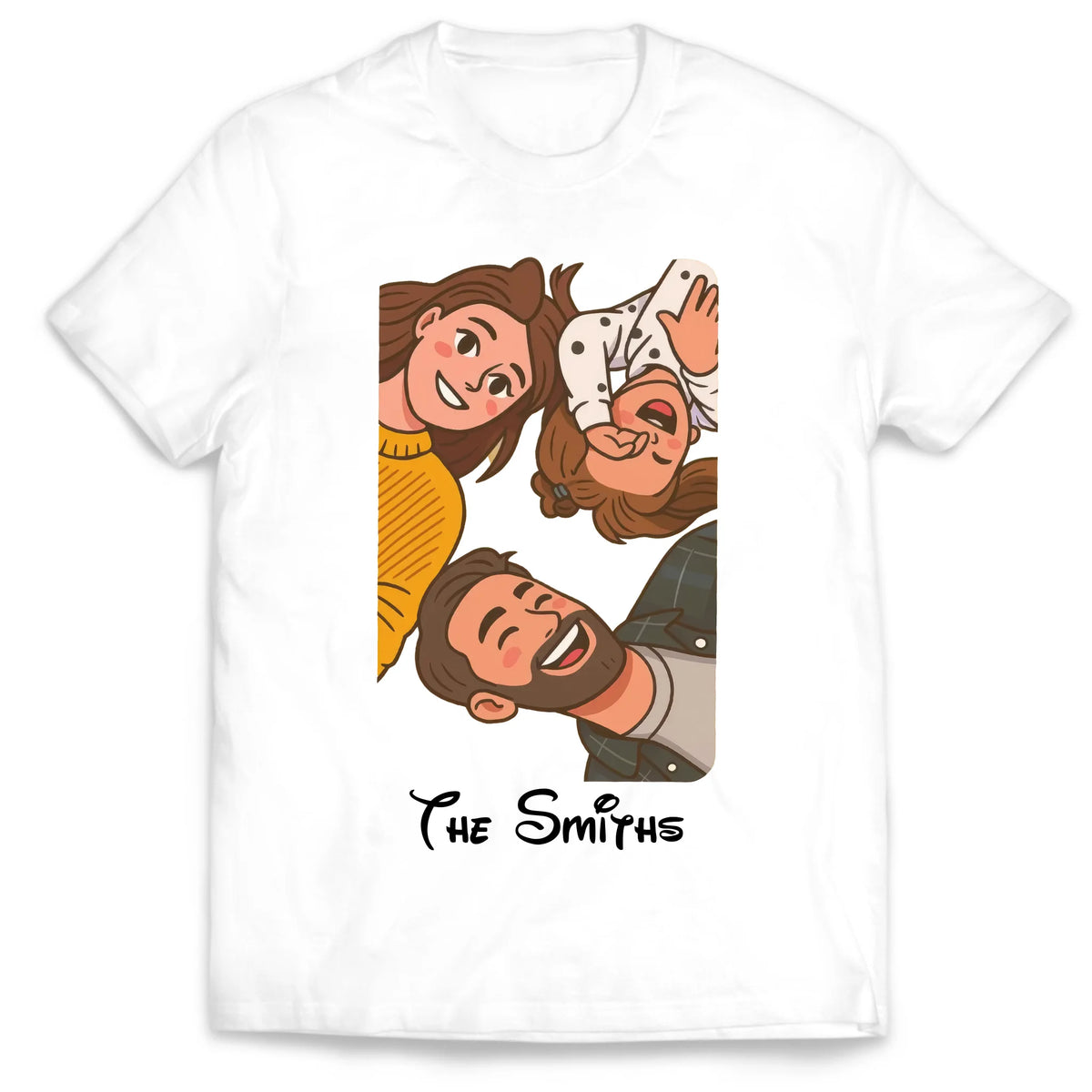 Our Story In A Cartoon - Personalized T-shirt, Gift For Family, Custom Cartoon Illustration, Family Matching T-shirt