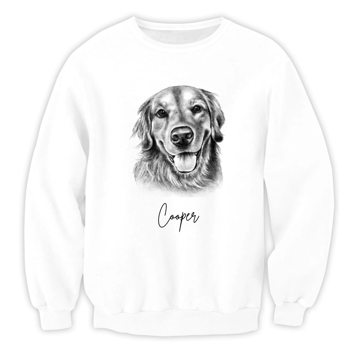 Adorable Charcoal Pet Portrait - Personalized T-Shirt, Pet Drawing Portrait Gift For Pet Lovers