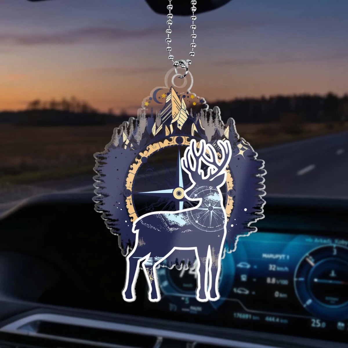 Adventure Awaits Bear - Personalized Acrylic Car Hanger, Gift For Camping Lovers