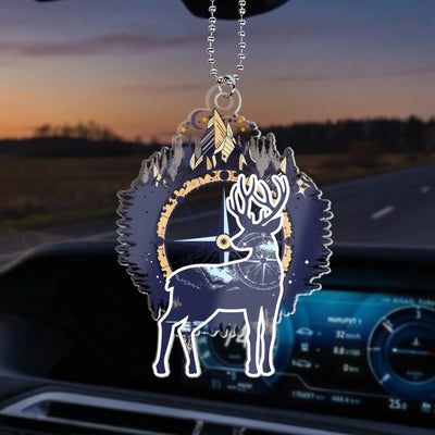 Adventure Awaits Bear - Personalized Acrylic Car Hanger, Gift For Camping Lovers