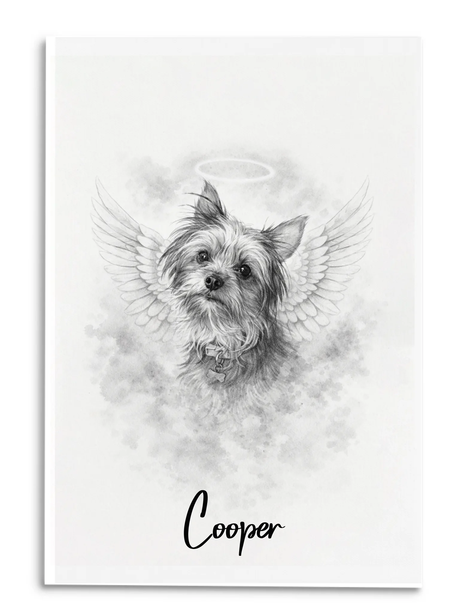 Charcoal Sketch Always in Our Hearts - Personalized Canvas, Drawing Portrait From Photo, Memorial Gift