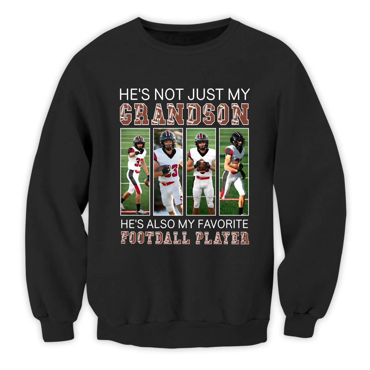 Raised A Player Built A Legacy - Personalized T-Shirt, Proud Football Grandma Shirt, Gift For Football Fan