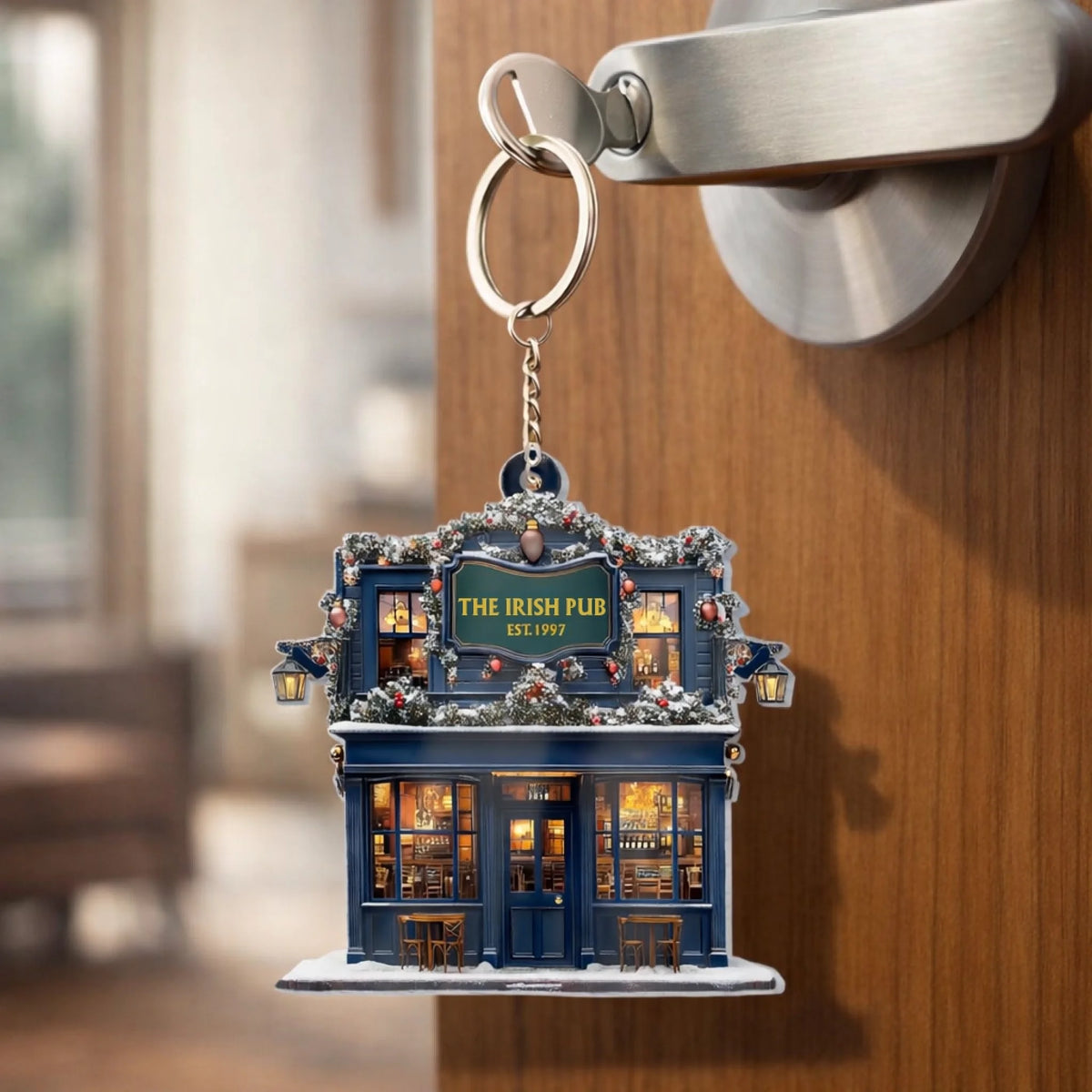 A Pint Of Irish Charm In Your Pocket - Personalized Acrylic Keychain, Irish Pub, St. Patrick's Day Gift