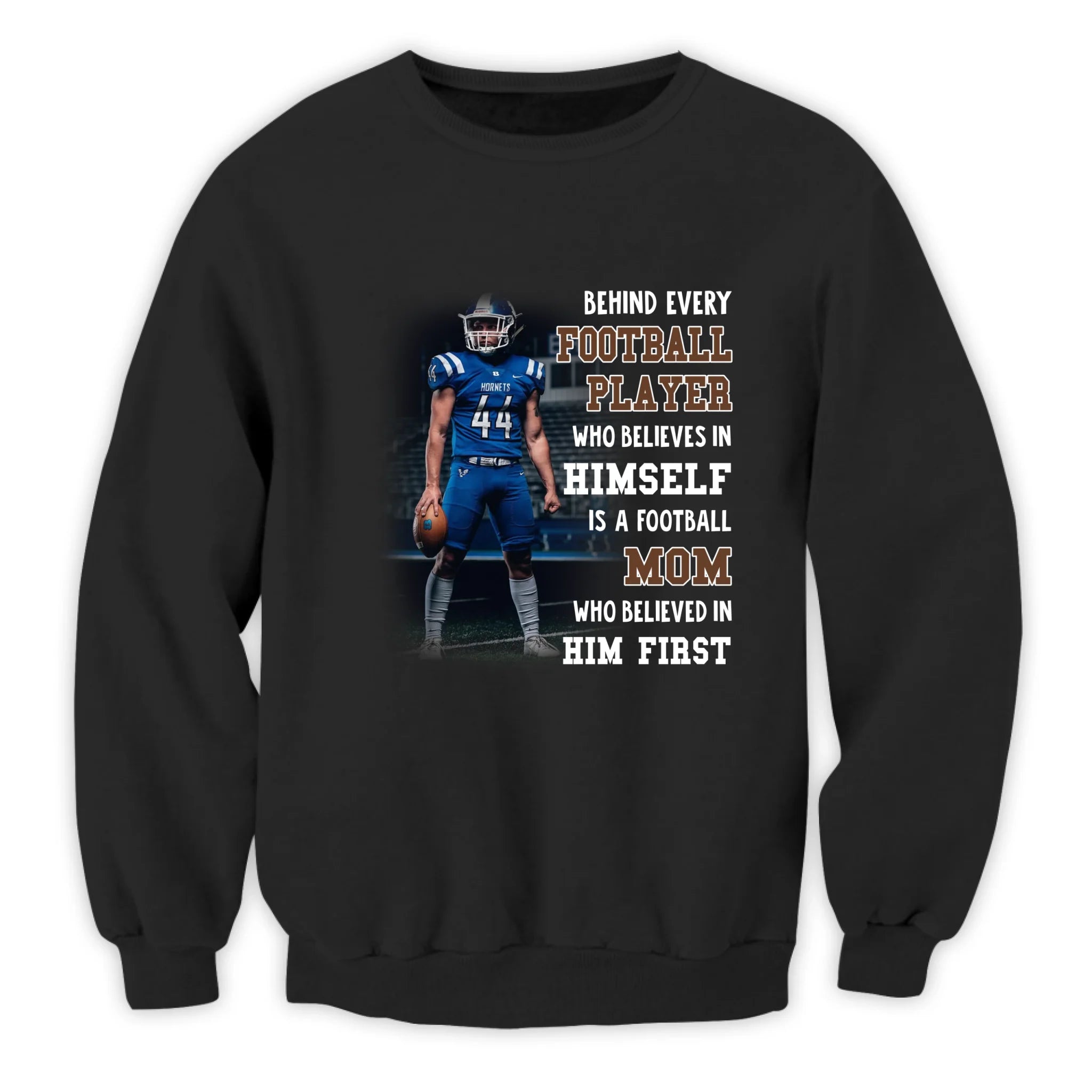 Behind Every Football Player Is A Football Mom - Personalized T-shirt, Gift For Football Mom/Grandma, Football Lover Shirt