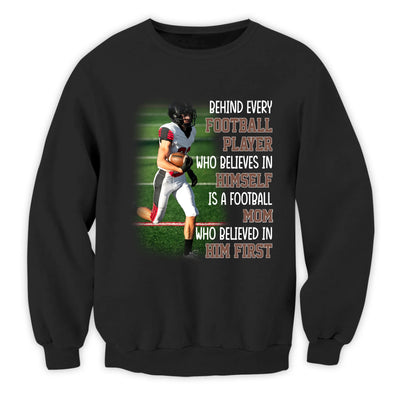 A Football Mom’s Love Built A Great Player - Personalized T-shirt, Gift For Football Mom/Grandma, Football Fan Favourite Shirt