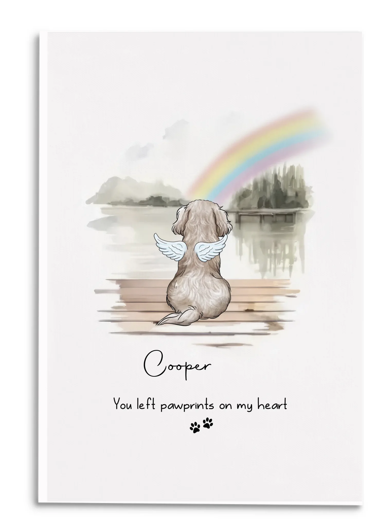 Pet Memorial Rainbow Bridge - Personalized Canvas, Memorial Gift For Loss Of Pet