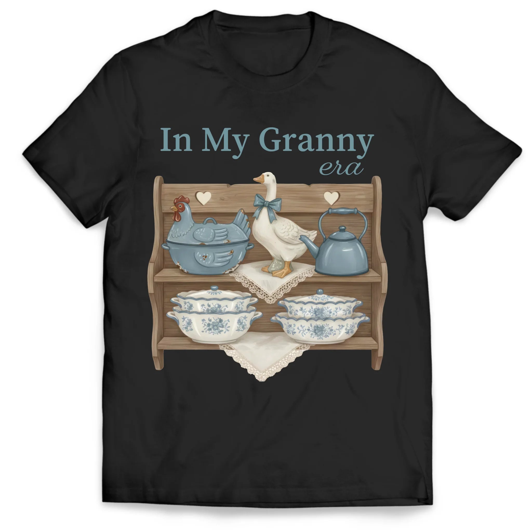 In My Granny Era - Personalized T-Shirt, Gift For Grandma, Mom, Vintage Goose Kitchen Shelf Art