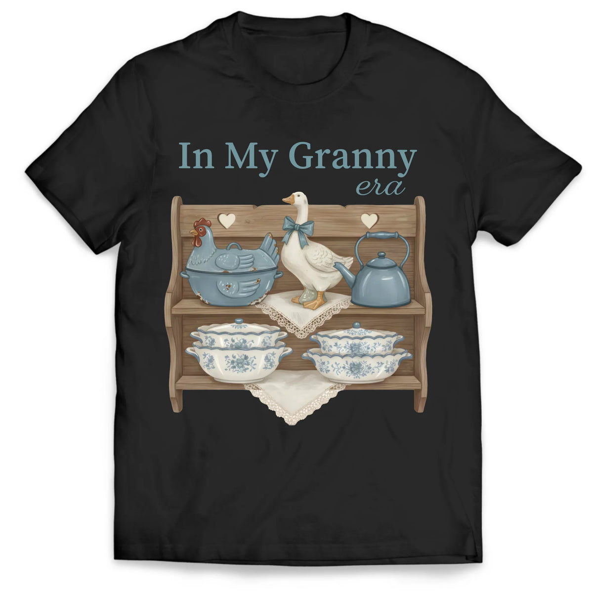 In My Granny Era - Personalized T-Shirt, Gift For Grandma, Mom, Vintage Goose Kitchen Shelf Art