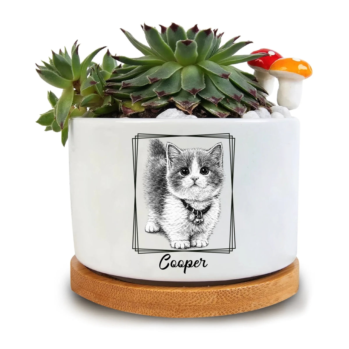Always Loved - Personalized Plant Pot, Gift For Pet Lovers, Drawing Pet Portrait From Photo