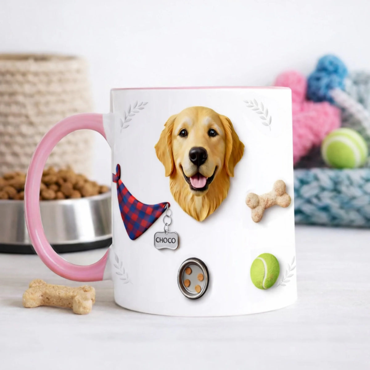Pawsome Pet Portrait -  Personalized Mug, 3D Figurine Style Pet Artwork, Gift For Dog Lover, Dog Owner Mug