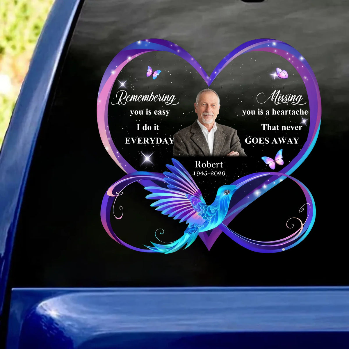 A Love That Never Leaves - Personalized Decal Memorial Gift, Custom Rememberance Decal, Sympathy Gift For Loss Of Loved One