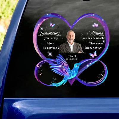 A Love That Never Leaves - Personalized Decal Memorial Gift, Custom Rememberance Decal, Sympathy Gift For Loss Of Loved One