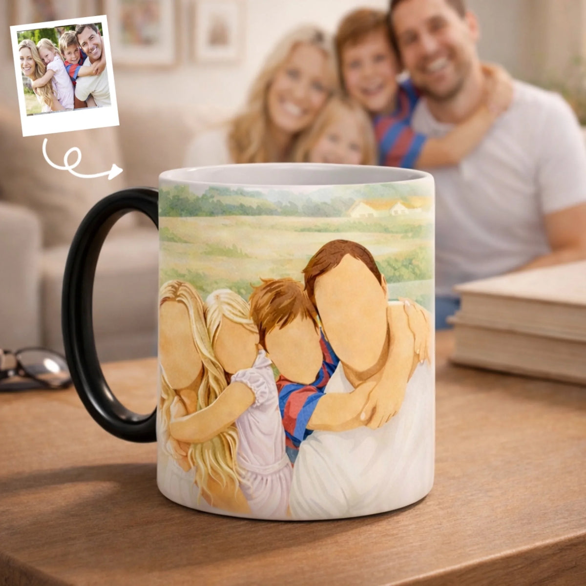 Turn Your Favorite Photo Into A Timeless Piece Of Art - Personalized Accent Mug, Gift For Couple, Family