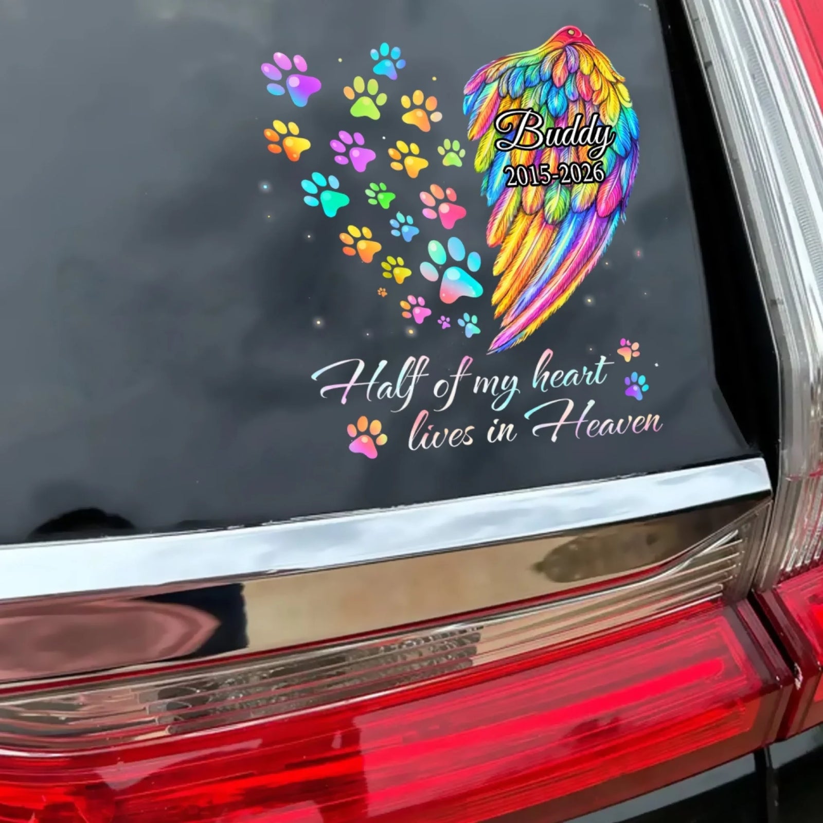 In Loving Memory Of My Pet - Personalized Decal, Loss Of Pet Decal, Memorial Pet