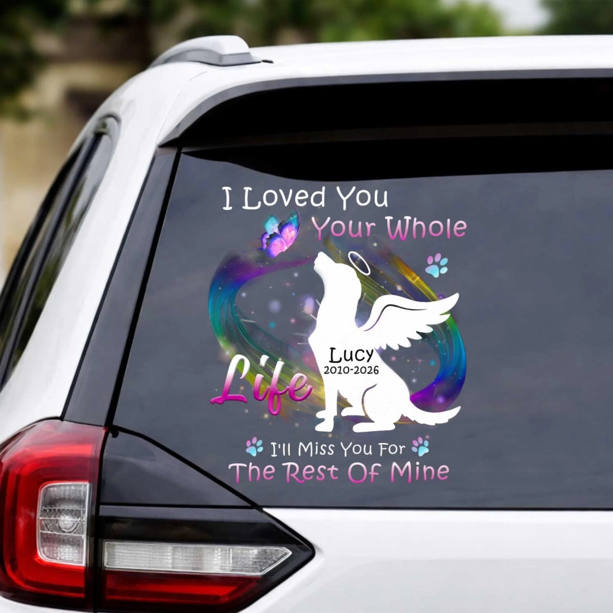 In Loving Memory I'll Miss You For The Rest Of Mine - Personalized Decal, Loss Of Pet Gift