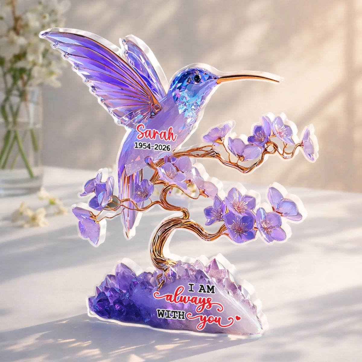 A Sign From Heaven, Always Near, Never Gone - Personalized Acrylic Plaque, Memorial Gift For Loss Of Loved One