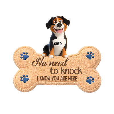 Knocking Is Optional, The Dog Knows You’re Here - Personalized Doormat, Gift For Dog Lover, Funny Gift For Dog Owner