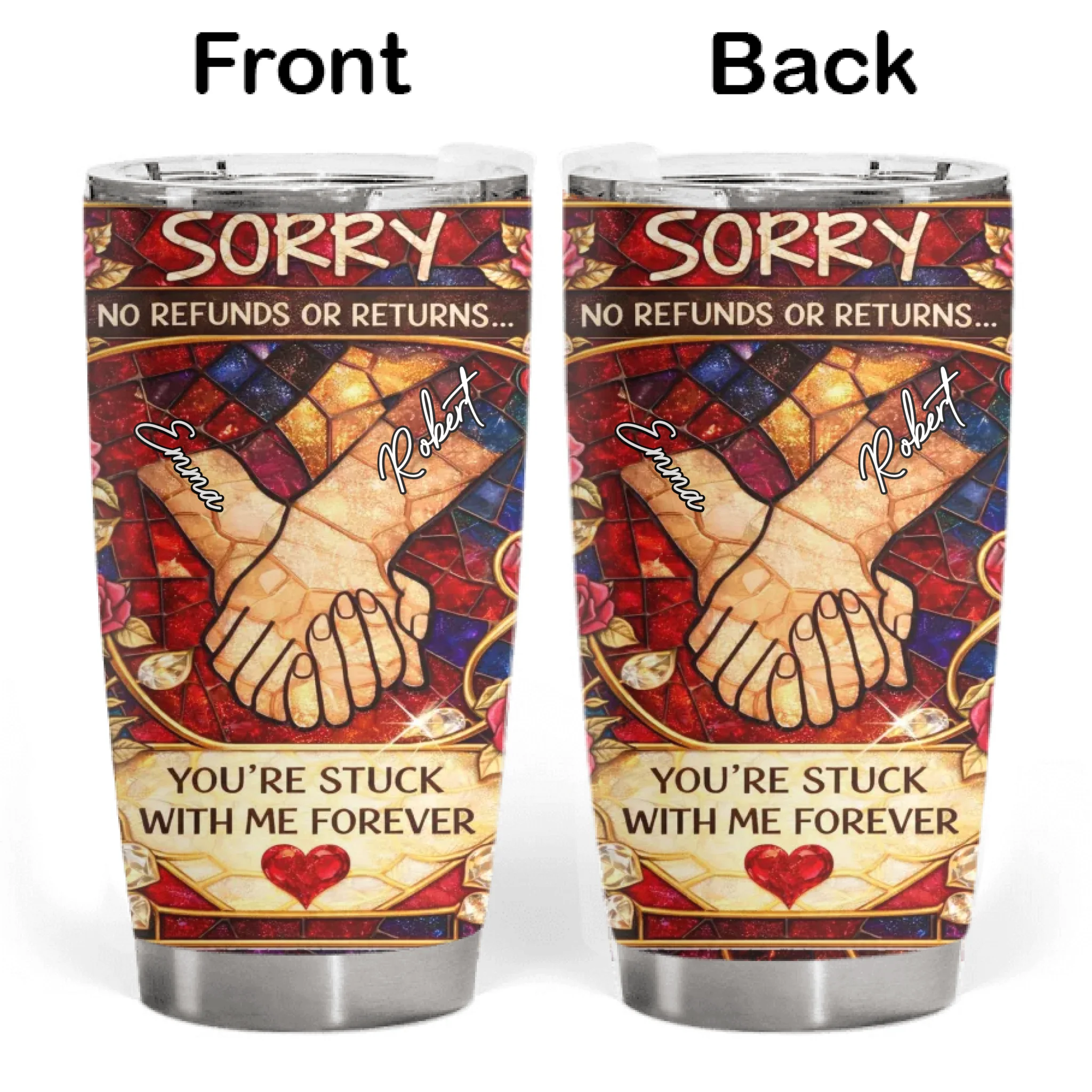 True Love Doesn’t Have to Be Perfect - Personalized Tumbler, Couple Gift, Romantic Love Gift